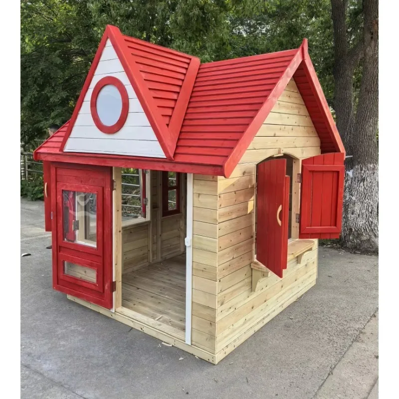 รูปสินค้า บ้านเล่นกลางแจ้ง หุ่นยนต์เคลื่อนไหว สนามเด็กเล่นสวนหลังบ้าน