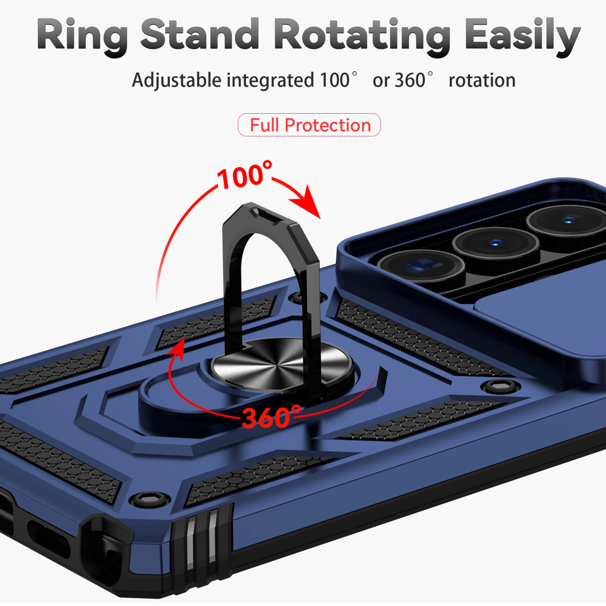 Rotierende Slide Kamera Objektiv Military Grade Rüstung Fall Für Samsung Galaxy S26 S25 S24 Ultra Plus S25FE S24FE S23FE S25EDGE Abdeckung – Detail 7