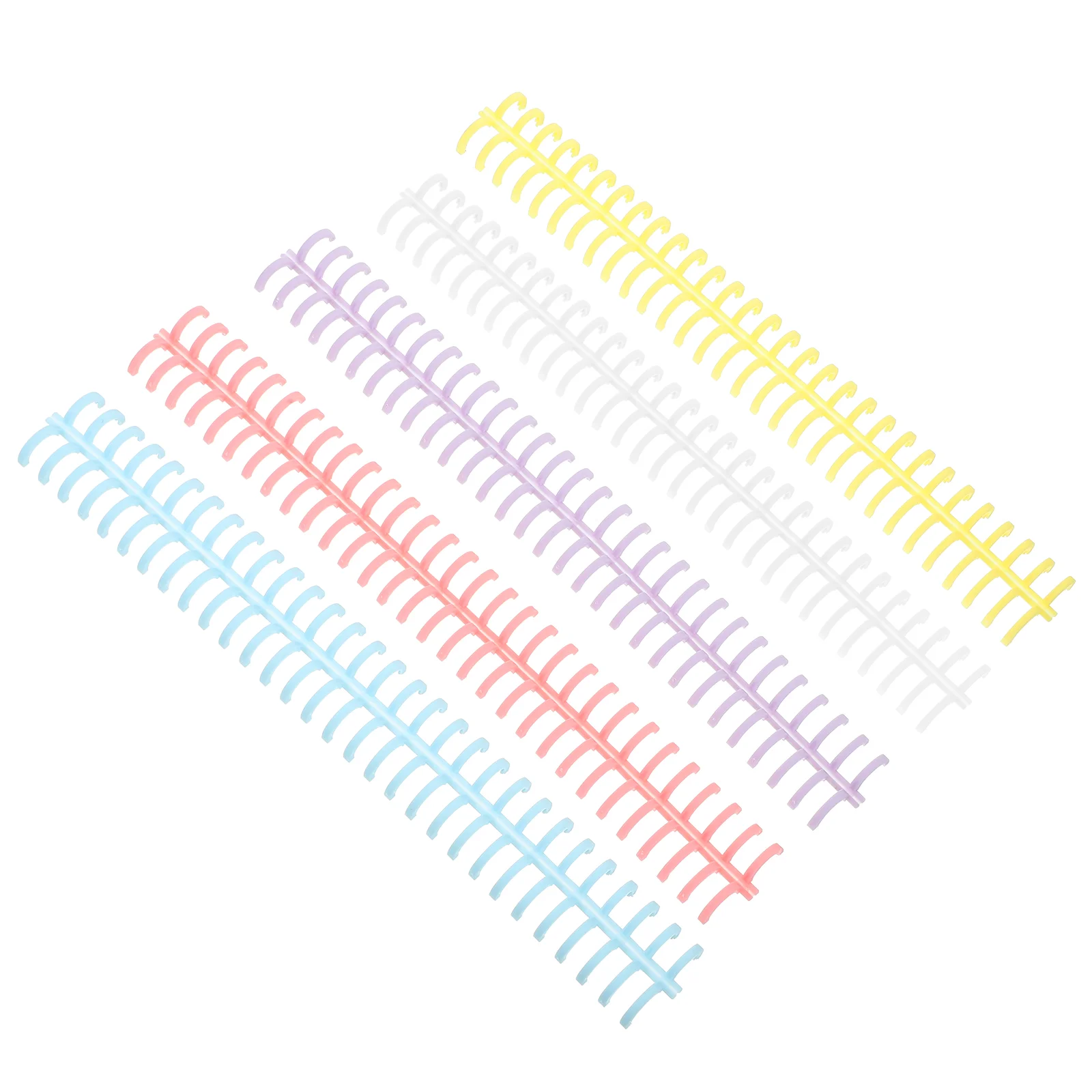 

10 Pcs Books Loose-leaf Coil Clamp Ring Binder Rings Exquisite Notebook Holes Spiral Binding Plastic Coils