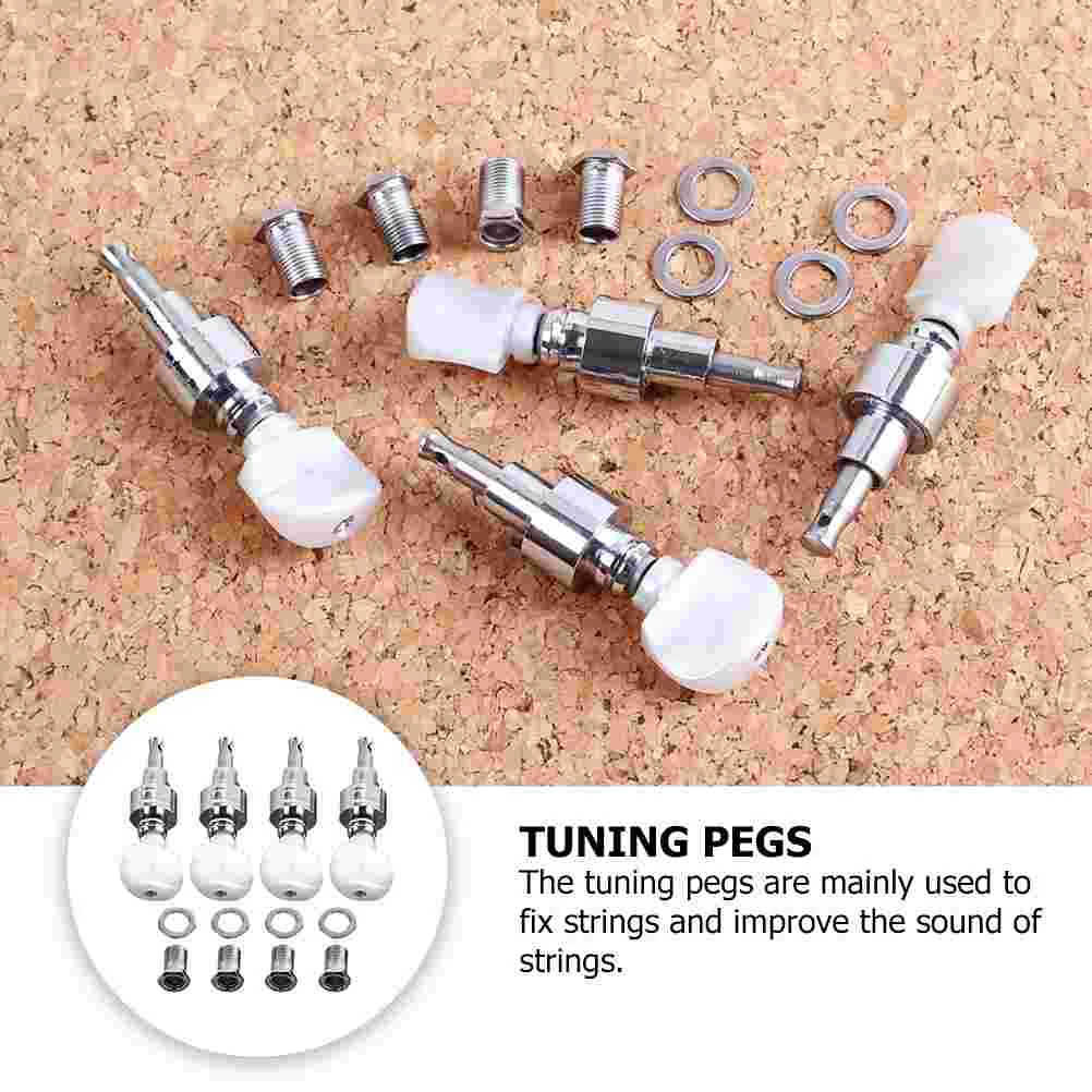 4 Pcs Banjo Machine Head Metal Tuning Pegs String Key Parts Accessories Guitar Instrument Hardware