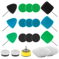 20Pcs 1inch Mini Buffing Polishing Pads Mini Detail Polishing Pads Set Wear-Resistant Sponge Wool Polisher Pads Car Detail Small 2