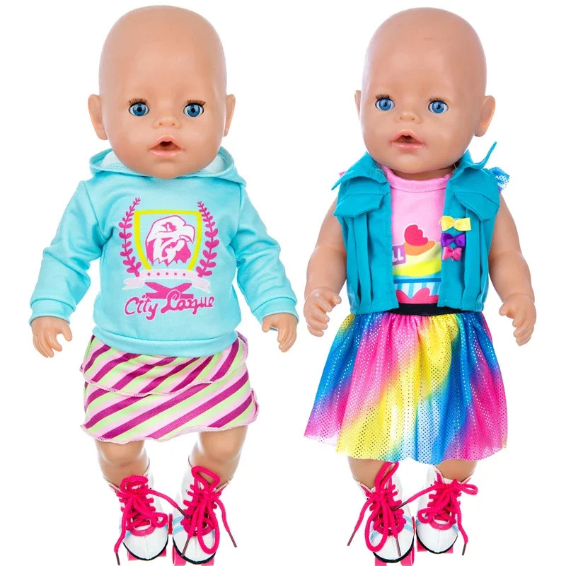 New Born Baby Doll Clothes Hooded Sweater for 18" Girl Doll Jacket Toys Outfits doll clothes,barbie doll clothes