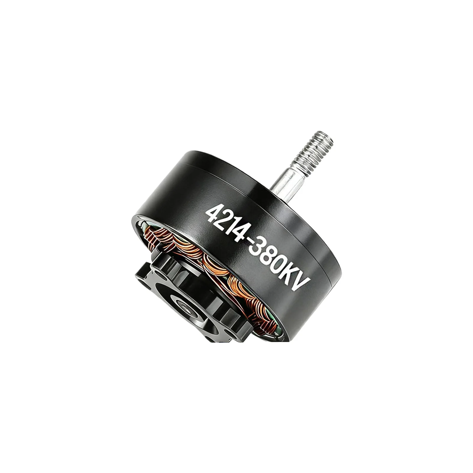 Détail du connecteur et des câbles du moteur de drone sans balais 4214-380KV, soulignant sa conception robuste.