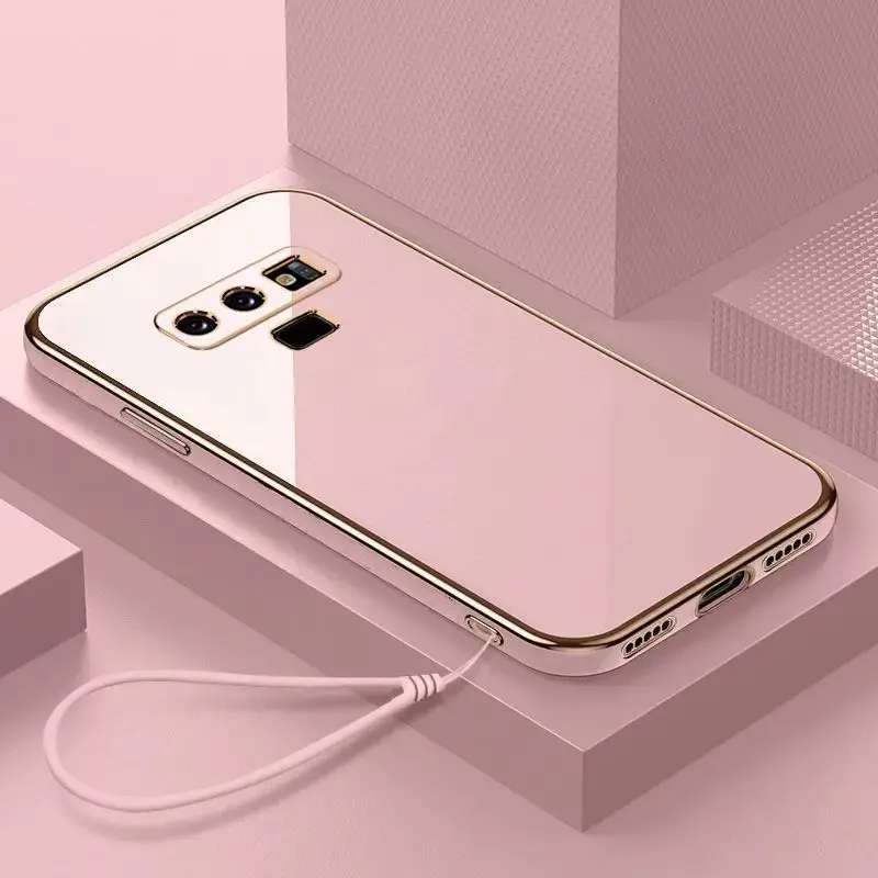 Luxury Square Plating Shockproof Silicone Phone Case - Premium Back Cover