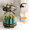 360°Rotation Spice Rack Organizer Jar Cans Non-Skid Storage Tray for Seasonings Kitchen storage rack Kitchen Accessories 2