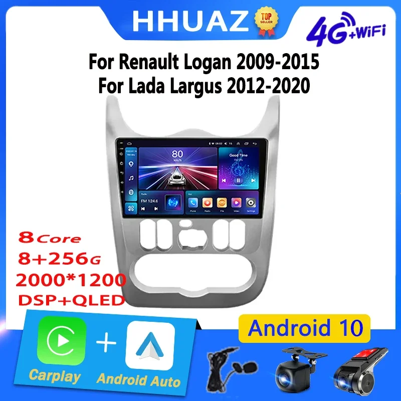 

Android Auto Car Radio Carplay for Renault Logan 1 Sandero 2009-2015 Largus Dacia Duster Multimedia Player Carplay Stereo DVD