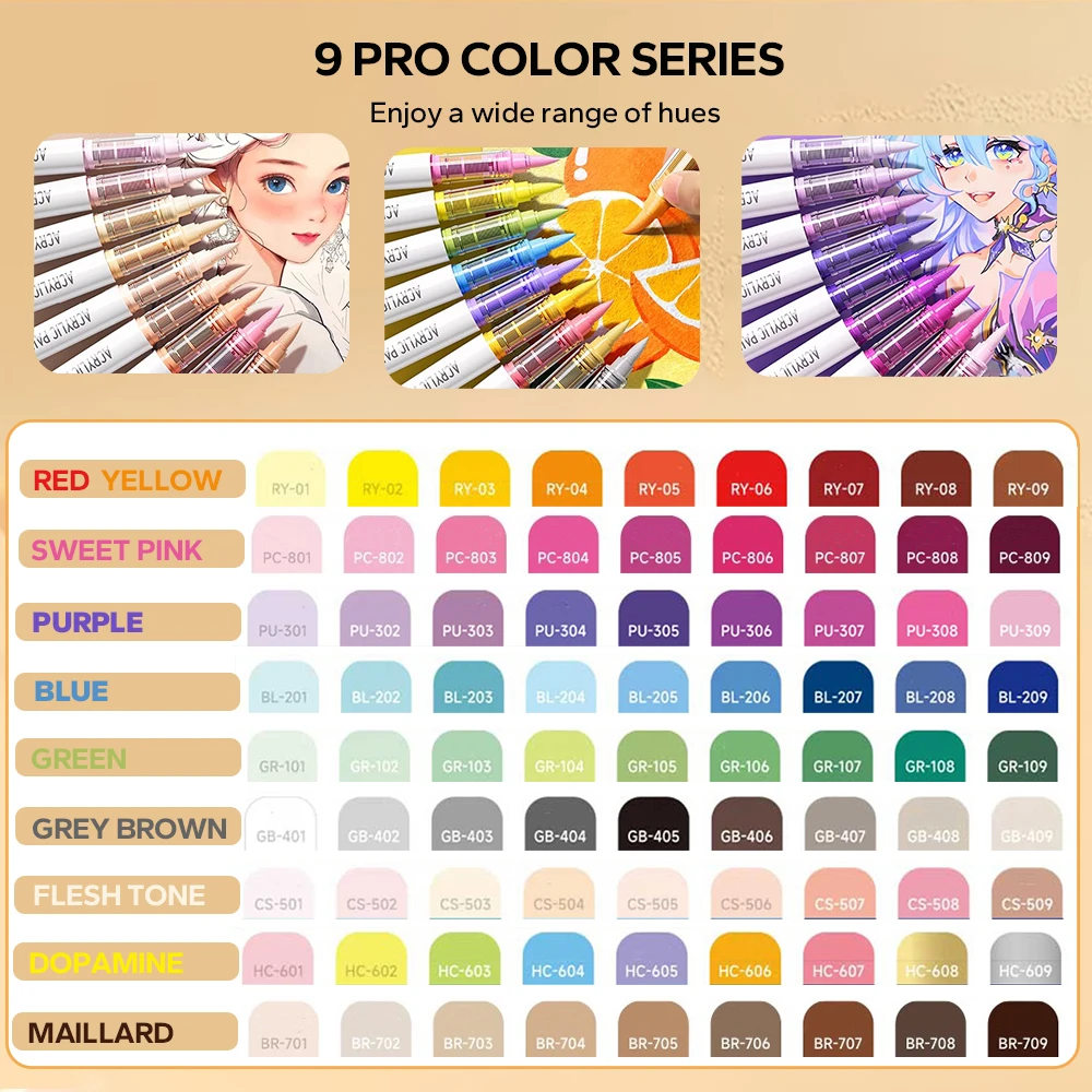 Acrylic Brush Pen Set Image 1