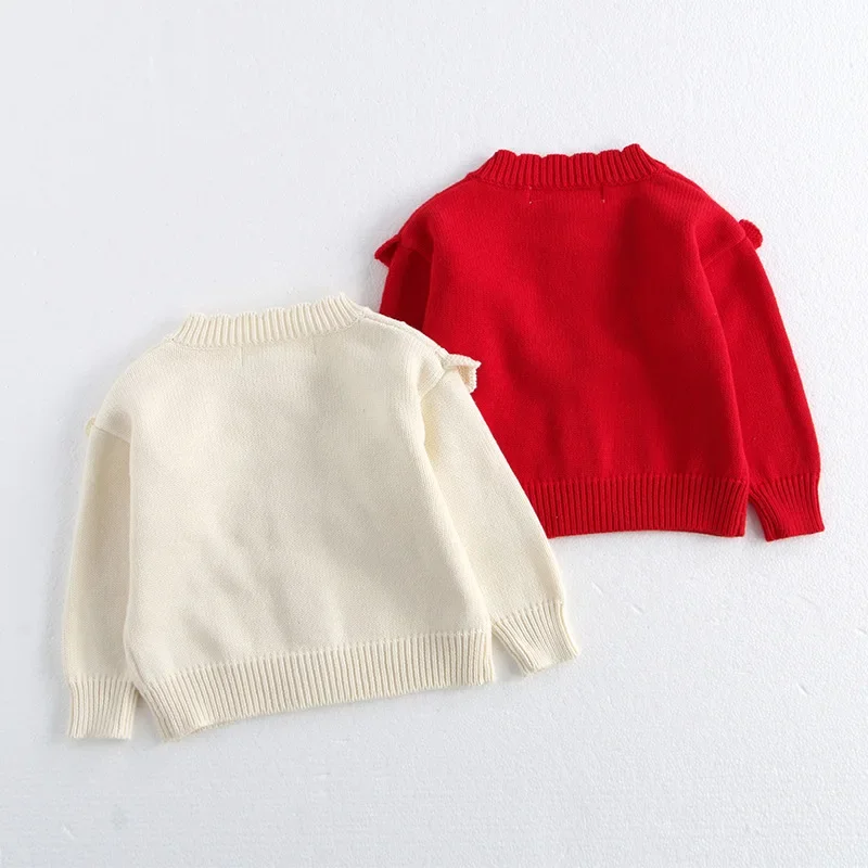Girls Knitted Sweater Baby Cardigan Autumn Outwear