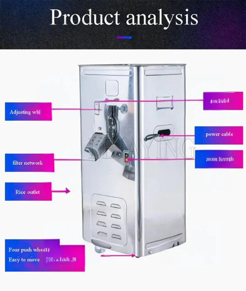 Description Picture 5 of itemCommercial Electric Rice Peeler Milling Machine Paddy Huller Sheller Hulling Mill Agricultural Machinery