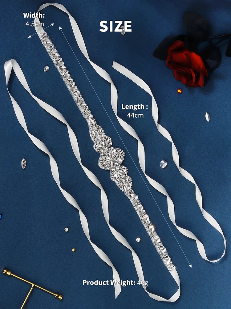 Bridal Waistband Rhinestone Bridal Belt For Women Wedding Dress Accessories Party Prom