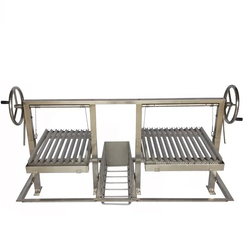 

Stainless Steel New Style Argentinian Grill with Wood Basket From