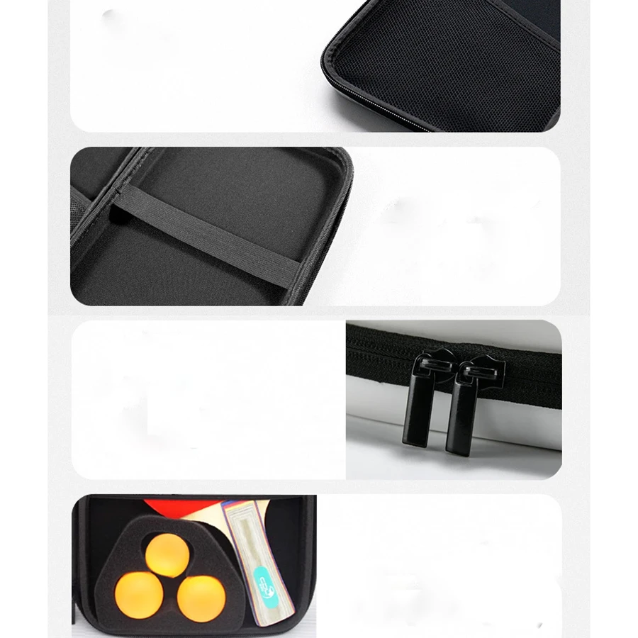 Table Tennis Racket Bag EVA Square Shaped Ping Pong Box Case Waterproof Professional Portable table tennis racket bag