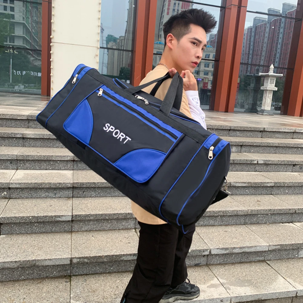 옥스포드 피트니스 가방, 대용량 스포츠 배낭, 방수 다기능 조절식 어깨 스트랩, 지퍼 포함, 남녀공용