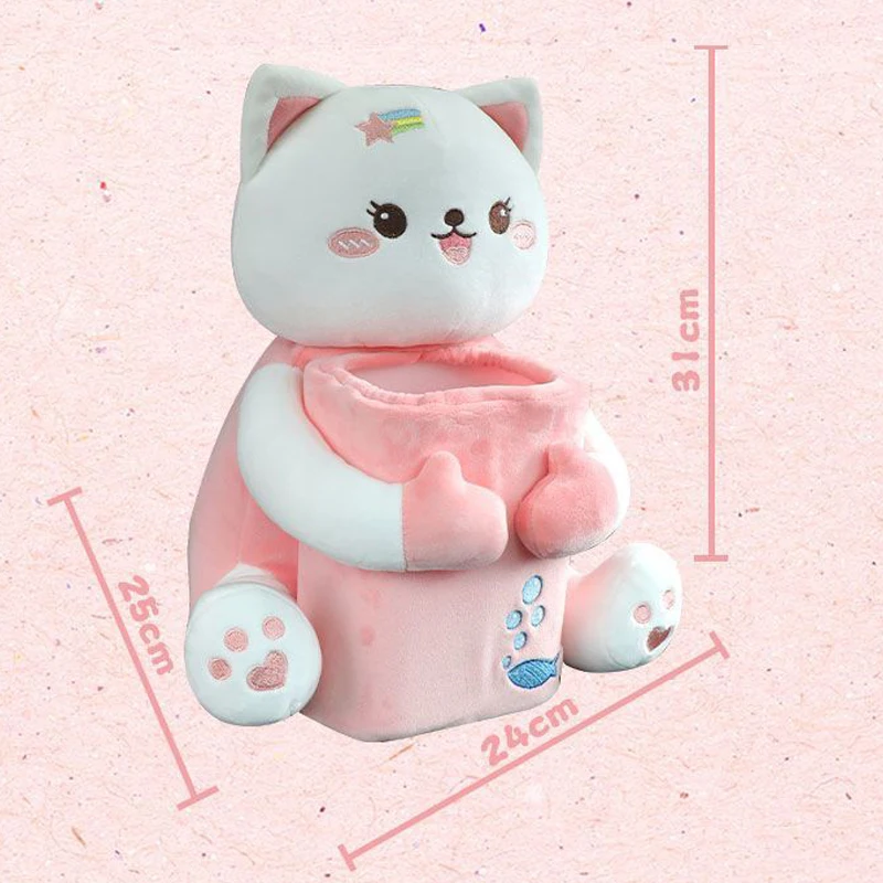 Car Storage Bag Car Trash Can Cartoon Cute Car Tissue Box Creative Car Armrest Box 2 In 1 Tissue Bag Multi-functional Storage Bag For Home Office