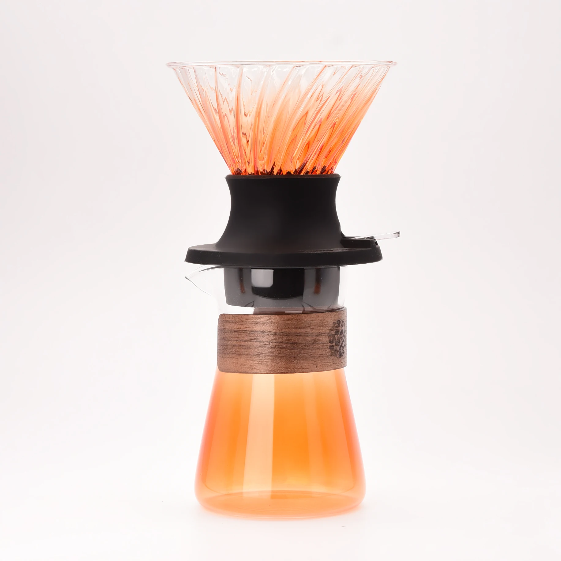 طقم قهوة زجاجي فاخر يدوي