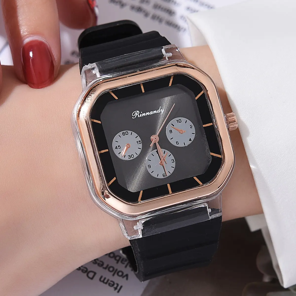 Quartz Watch Fashion silicone band women quartz sports watch