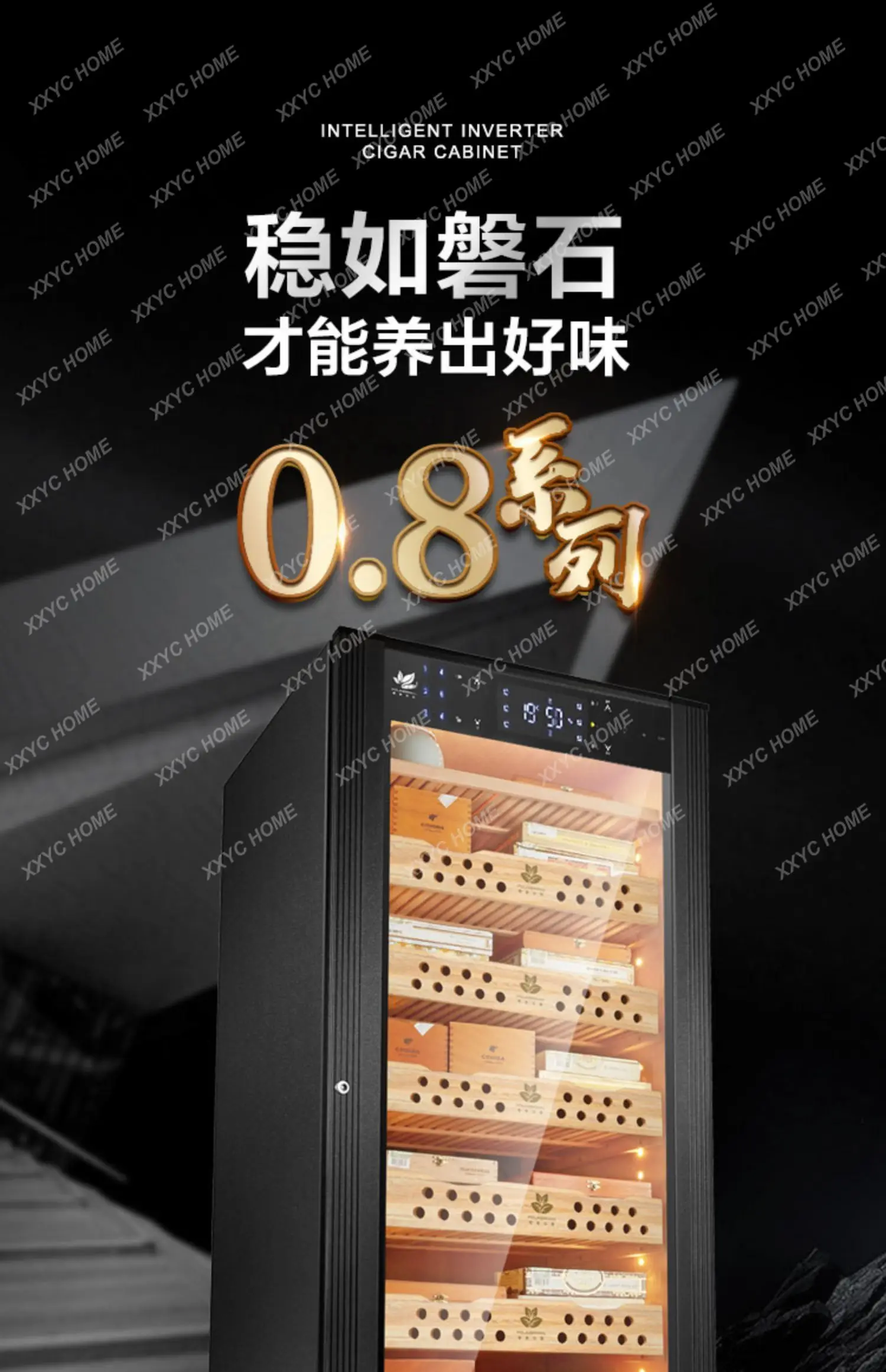 

Constant Temperature and Humidity Frequency Conversion Imported Compressor Password Lock Moisturizing Cedar Wood Wine Cabinet