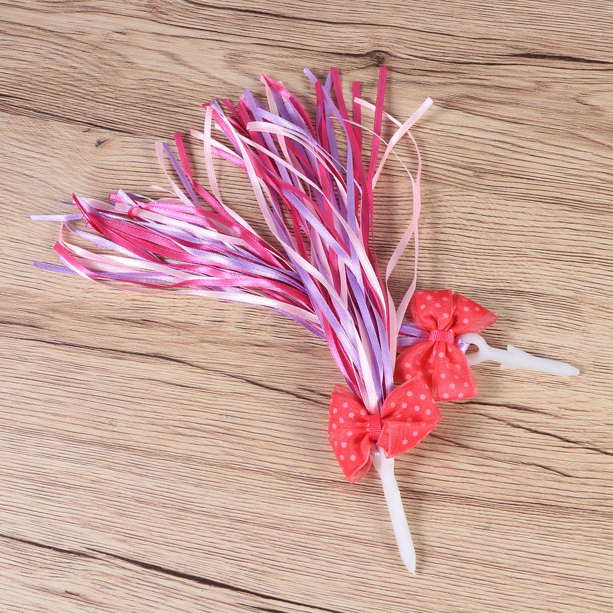 

ToddMomy Pair Motorcycle Handlebars Girls Bicycle Pink Decor Large Bow Bike Bicycle Tassel Ribbon Micro Kickboard Tricycle