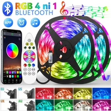 

RGBWW LED Light Strips Bluetooth Controller Flexible RGB 5050 Decoration BackLight Lamp Night light Luminous String For Bedroom
