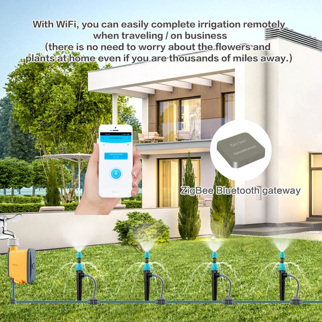 Esővizsgáló Tuya Zigbee Kerti Otthoni Öntözési Öntözés Időzítő Wifi Víz Mobiltelefon Távirányító - Image 6