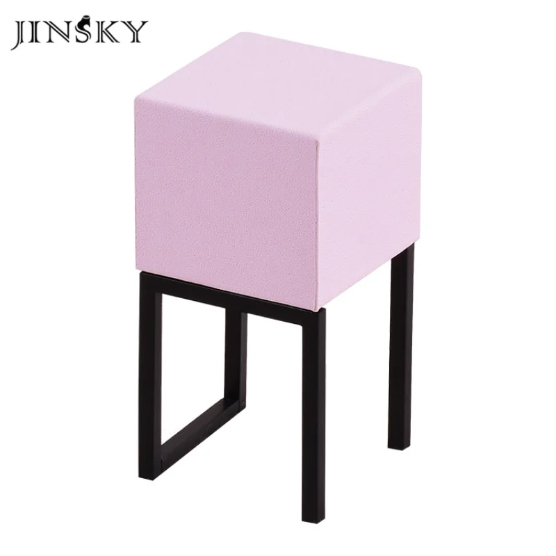 커스텀 Jinsky 커스텀 로고 PU 가죽 반지 귀걸이 목걸이 팔찌 펜던트, 주얼리 디스플레이 스탠드