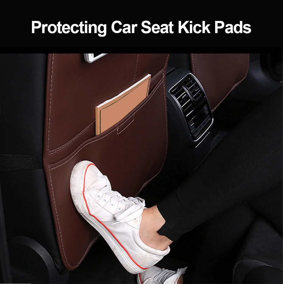 car windshield sun shade SEAMETAL Cowhide Anti Kick Pad for Children Leather Car Seat Back Cover with Storage Pocket Auto Organizer Antifouling Anti-Mud reflective cover