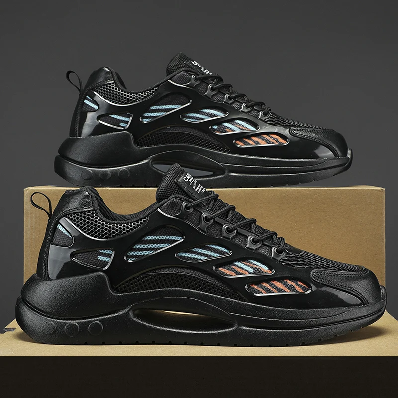A Sports Walking Shoes Suitable for Men, with Breathable and Durable Shock-Absorbing and Non-Slip Running Shoe Design, Fabric Upper Low-Top Style, Eva Soles and Fabric Insoles, Suitable for All Seasons, Solid Color Men's Shoes 6
