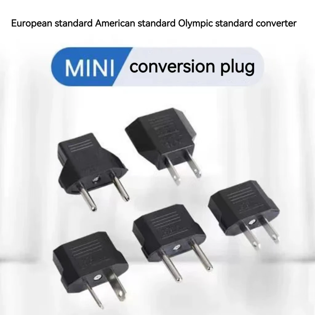 1 PCS Portable Travel Converter 2 Pin Power Socket Plug Adapter EU To USA European Charger Sockets Electric Plug Adapter Supply