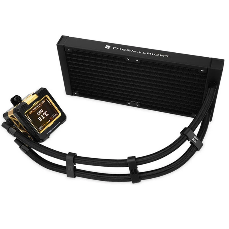 N15R-Thermalright FW 240 X No Fan Version,All -In -One Water -Cold Radiator 2.4 -Inch LCD Display Screen,Support LGA1