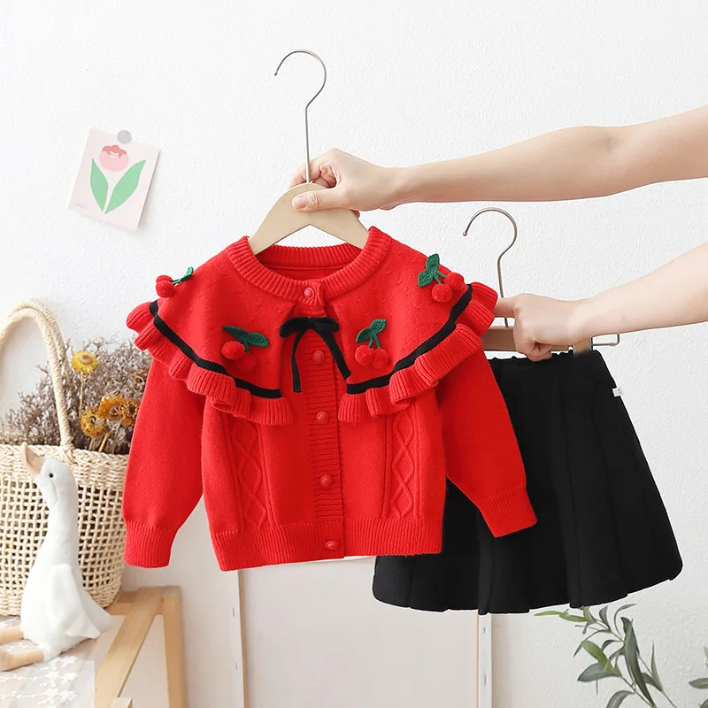 Girls' long sleeve knitted sweater set autumn suit - Uniqwear