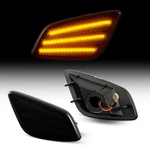 

2Pcs Amber Full LED Front Fender Bumper Side Marker Light Turn Signal For Jeep Wrangler TJ 1997-2006 OEM#55155629AB 55155628AB