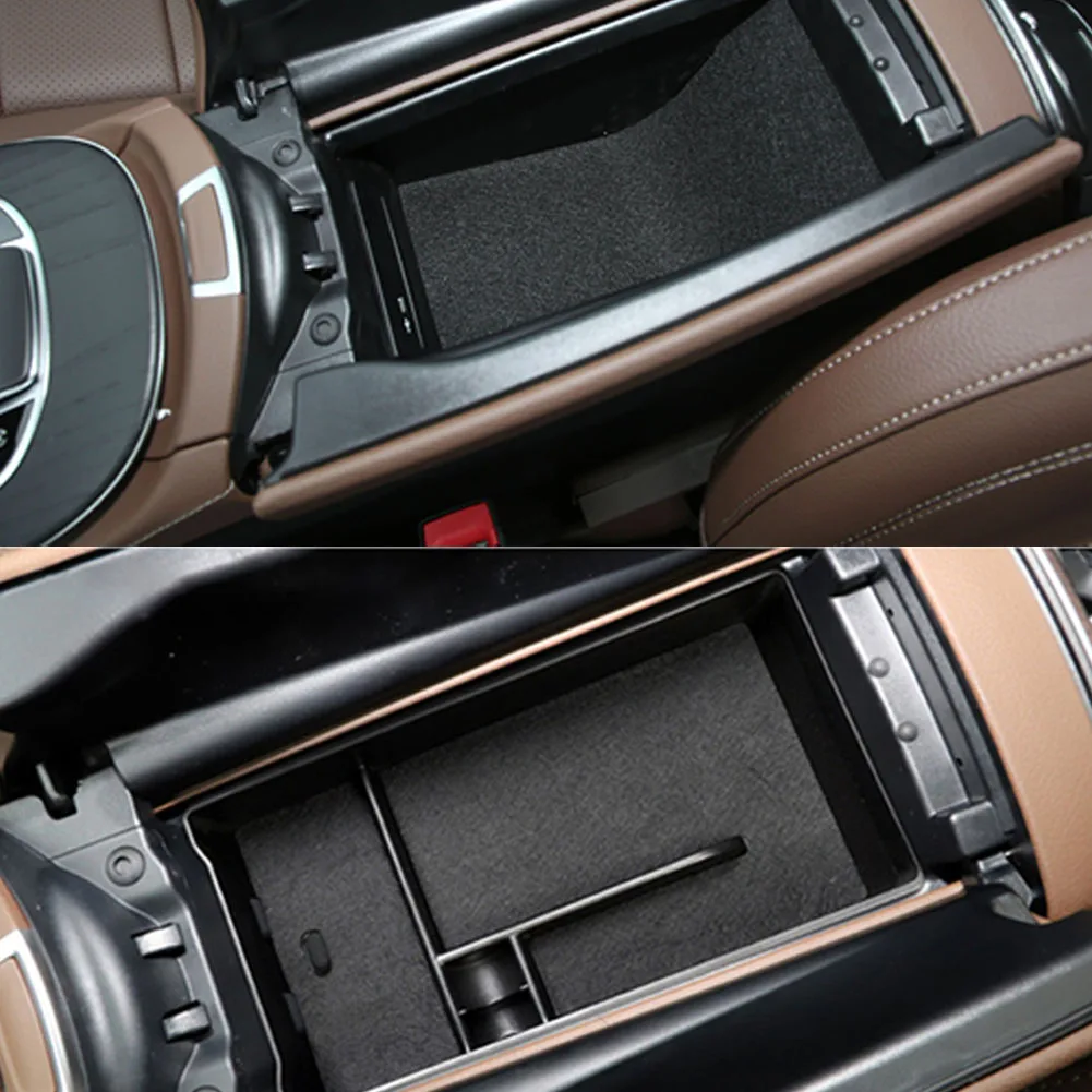 

High Quality Armrest Storage Box Container Black Center Console For Mercedes-Benz E Class W213 Organizer Secondary