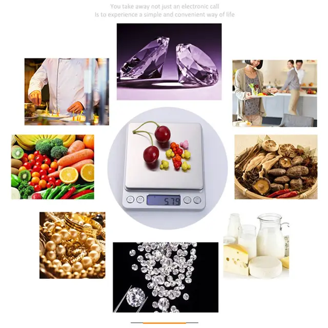 Báscula Digital de cocina para joyería, balanza pequeña de 3000g/0,1g para alimentos, peso Digital de gramos y onzas, con LCD/tara - Imagen 6