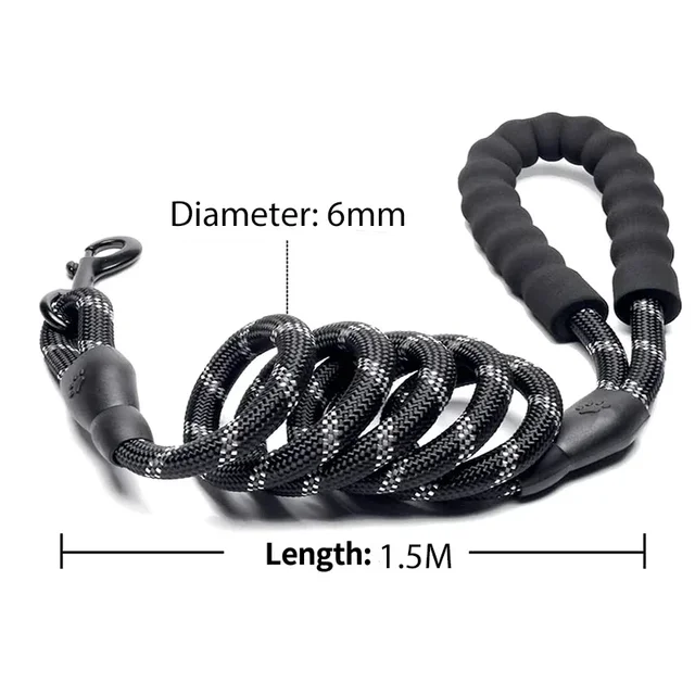 Strong Dog Leash Pet Leashes Reflective Leash for Big Small Medium Dogs Leash Drag Pull Tow Golden Retriever Dog Accessories 2