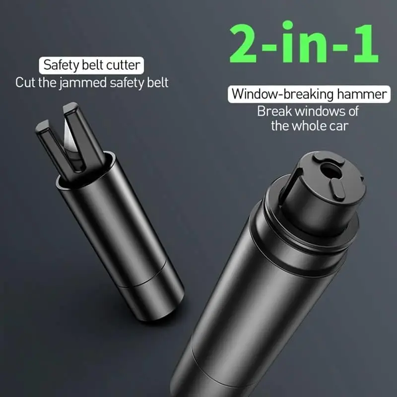 Multifunctional Car Safety Hammer 2 in 1 Emergency Glass Window Breaker and Belt Cutter Automotive Emergency Escape Rescue Tool 3