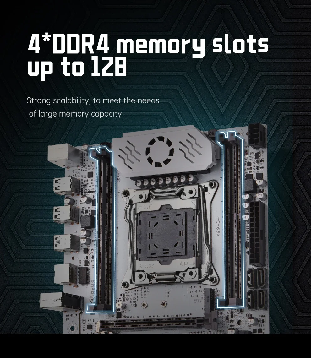 Комплект Qiyida x99 lga 2011-3 xeon e5 2670 v3 процессор 16g reg ecc ...