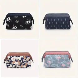 Stylish Waterproof Flamingo Makeup Bag - Travel-Friendly Cosmetic Organizer & Toiletry Kit (4 piece set)
