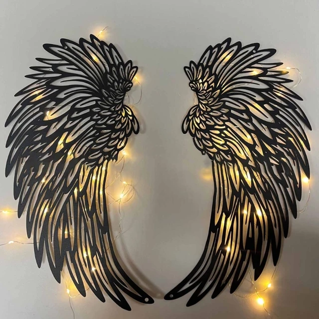 1Pair Angyal Szárnyak Led -Es Könnyűfém Szobor Dekoráció Tartozék Étterem Étkező Party Y5Gb - Image 6