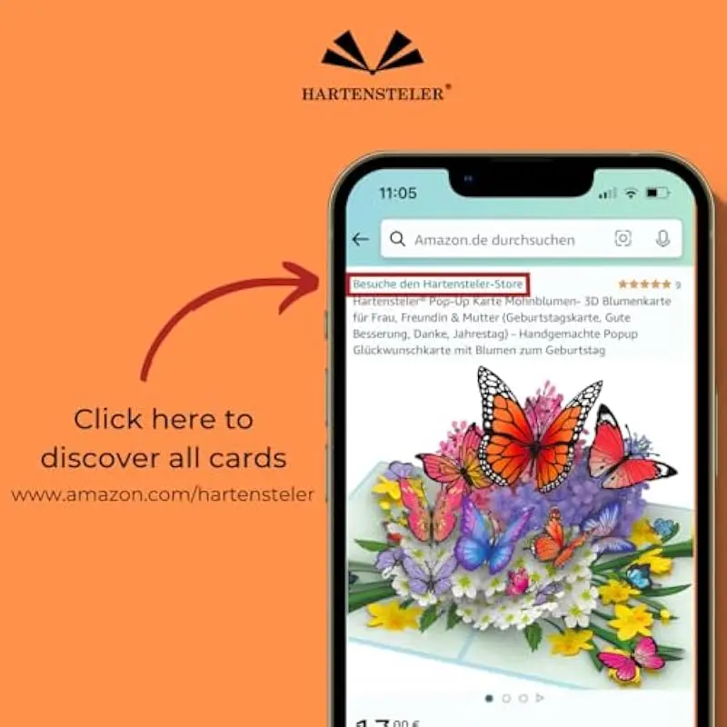 Butterflies in Nature Pop Up Card 3D Butterfly Card for Wife Girlfriend Mother