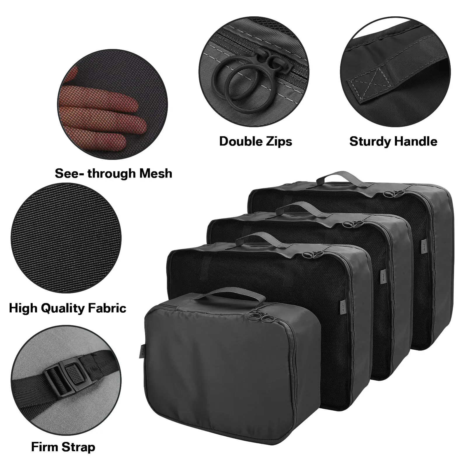 8Pcs Travel Storage Bag Set Luggage For Clothes Suitcase Coat Pants  Organizer Pouch Cosmetics Toiletries Shoes Packing Handbag - AliExpress