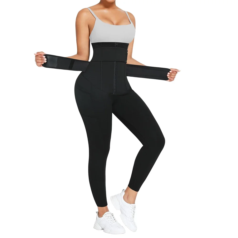 Women Faja Legging Waist Trainer Corset Shapers 2 in 1 Abdominal High  Compression Tummy Control Yoga Pants Leggings Shapewear