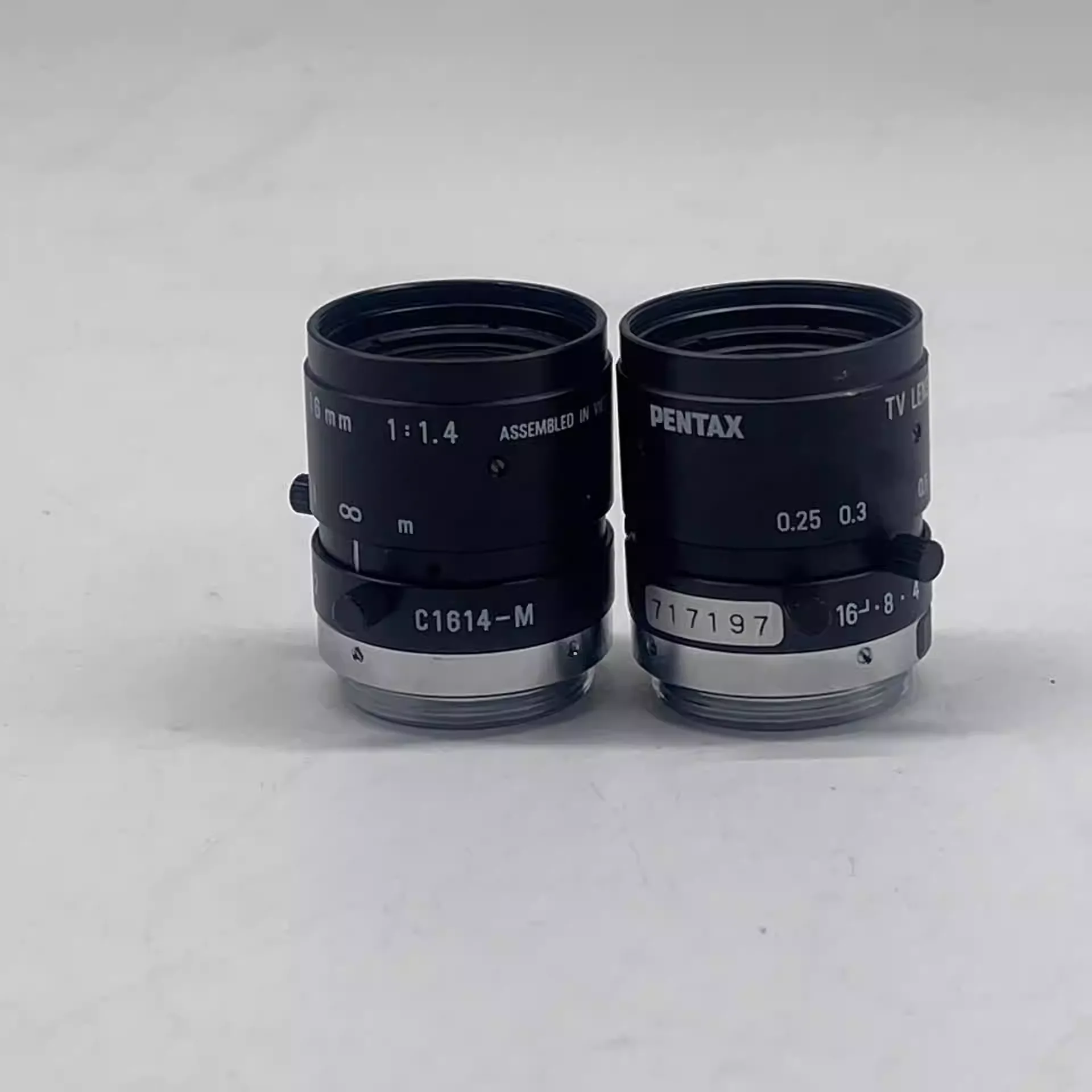 PENTAX C1614-M 산업용 고해상도 렌즈, 양호한 상태, 16mm 1:1.4