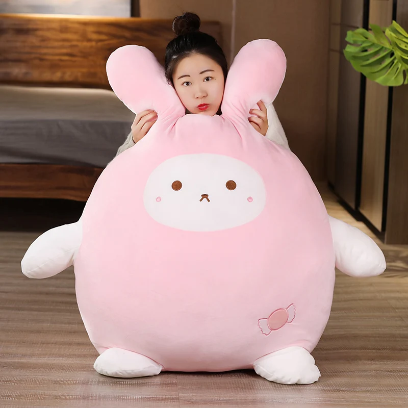 

Children/Girl Bunny Rabbit Bed Kawaii Stuffed Pillow Animal Cartoon Rat Soft 2024 Gift Decor Sleeping Toys Candy Dolls Plush