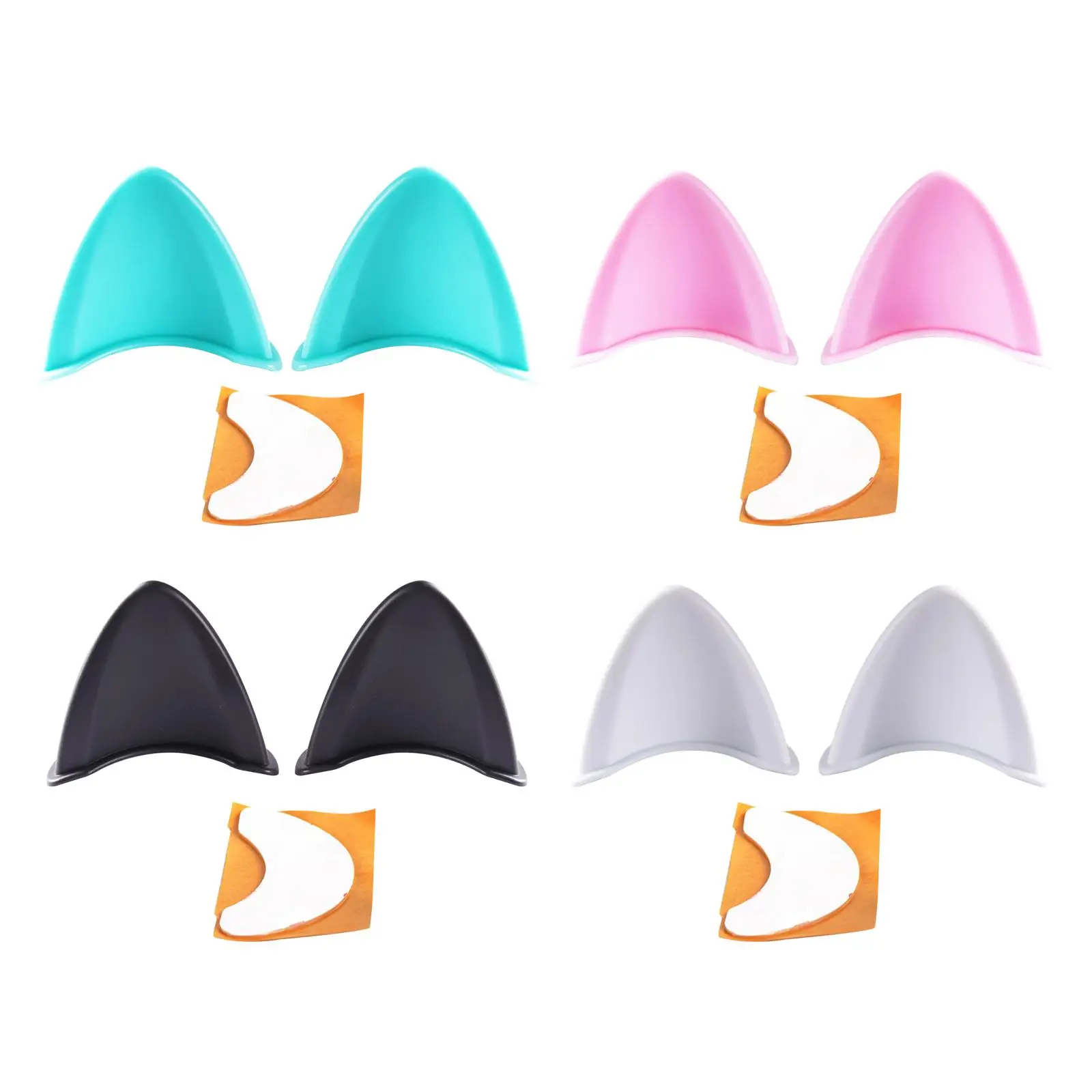 Helmet Cat Ears Sticker Universal Adhesive Attachment Kitty Ear For
