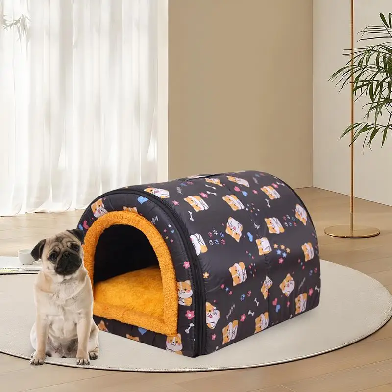 

Foldable Dog House Kennel Bed Mat For Small Medium Dogs Cats Winter Warm Cat Bed Nest Pet Products Basket Pets Puppy Cave Sofa