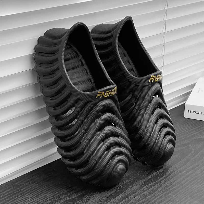 صنادل رجالية عصرية من مادة إي في إيه، أحذية شاطئ مريحة وخفيفة الوزن للرجال، أحذية مائية غير قابلة للانزلاق، أحذية رياضية كاجوال للمشي قابلة للتنفس