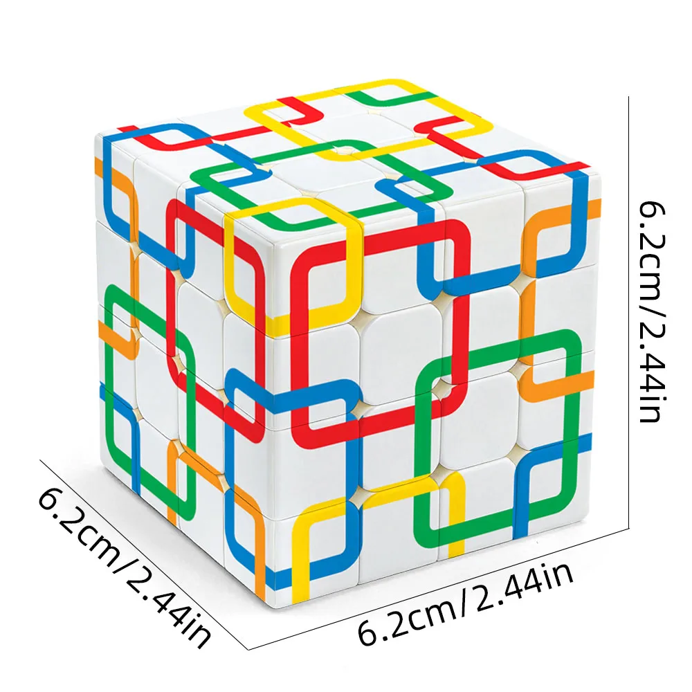 ZIINA STAR 4x4 정사각형 그리드 큐브, 4x4x4 스피드 큐브, 성인용 3D 퍼즐 큐브, 생일 선물/최고의 명절 선물로 적합