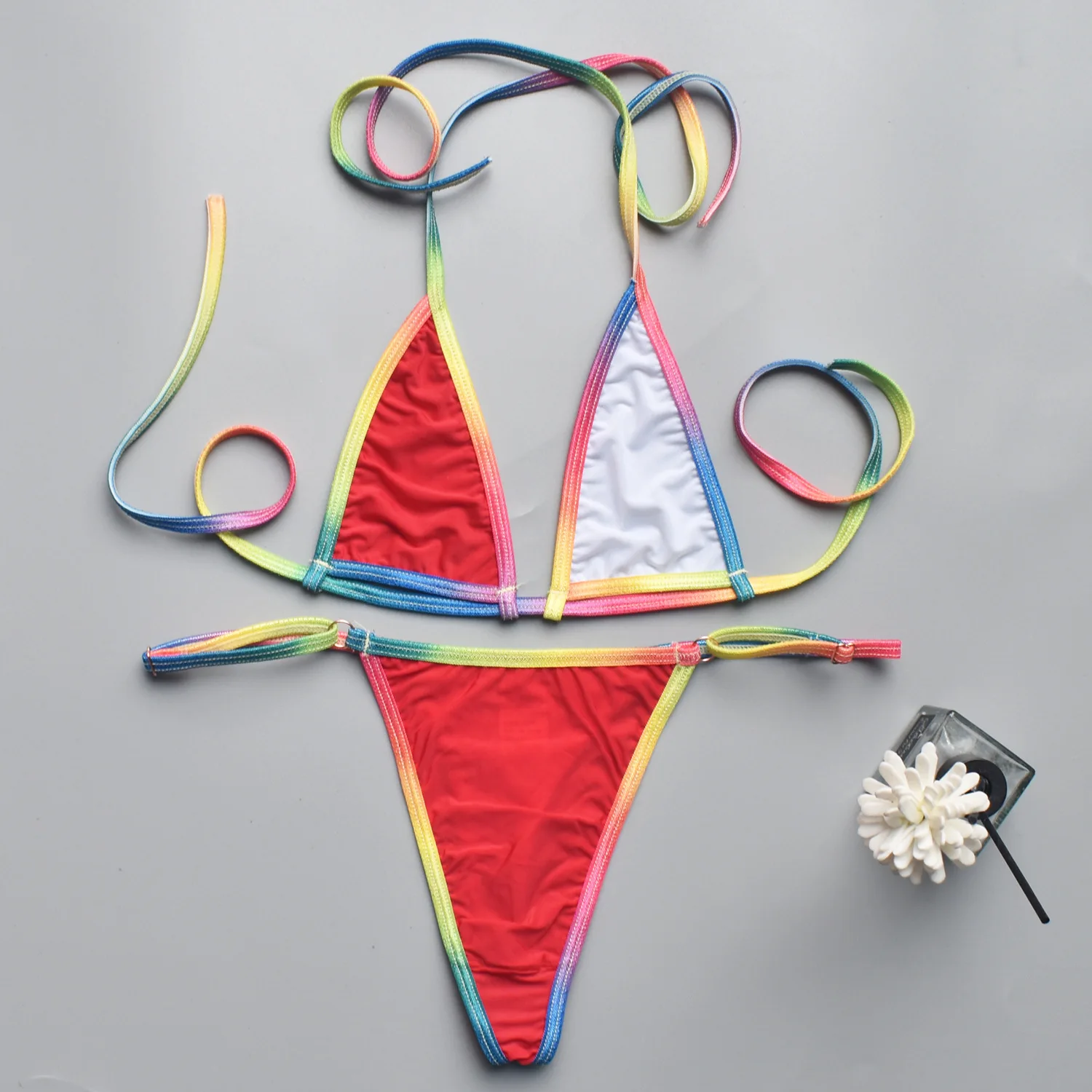 Set bikini sexy donna in mesh trasparente completo intimo_voghion.com