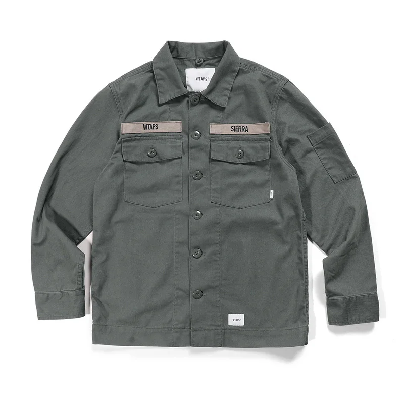 

2023 Trend Brand WTAPS New Mens Japanese Work Jacket Men's Street Casual Loose Letter Embroidery Tactical Cargo Coat Shirts