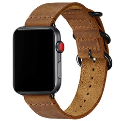 Genuine Crazy Horse Leather Watch Band - Soft Classic Business Strap - 44 - 45 - 49 - S11 - 10 46mm (Light brown 04)